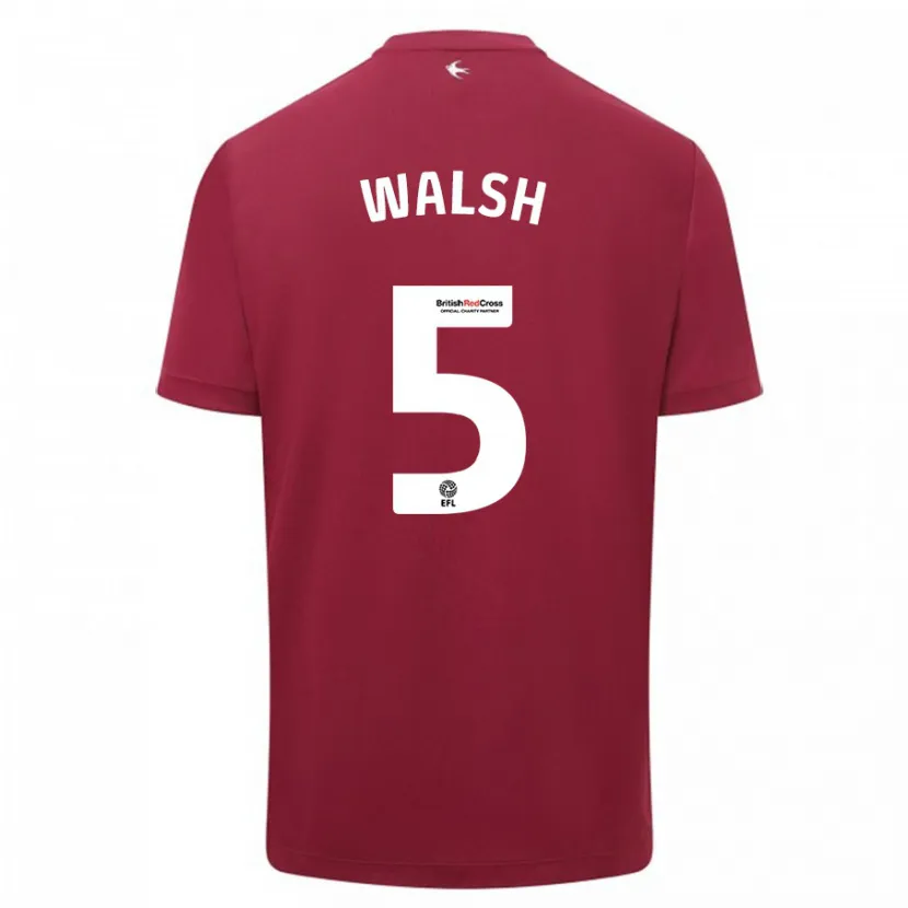 Danxen Hombre Camiseta Siobhan Walsh #5 Rojo 2ª Equipación 2023/24 La Camisa