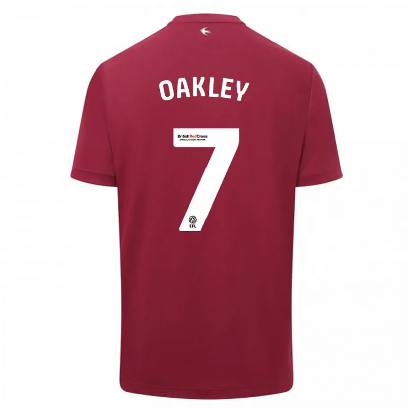 Danxen Hombre Camiseta Rhianne Oakley #7 Rojo 2ª Equipación 2023/24 La Camisa