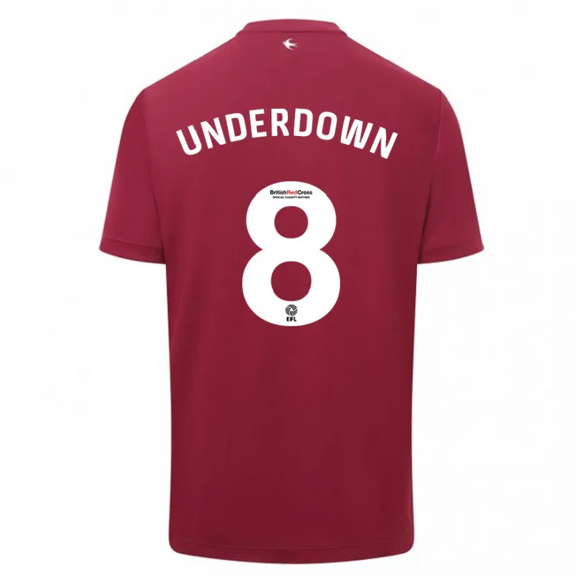 Danxen Hombre Camiseta Kanisha Underdown #8 Rojo 2ª Equipación 2023/24 La Camisa