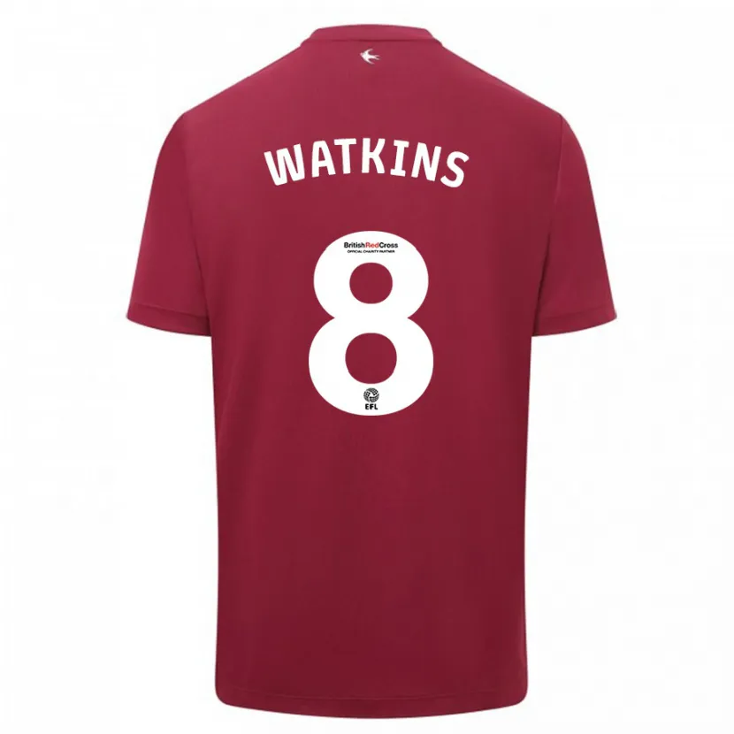 Danxen Hombre Camiseta Seren Watkins #8 Rojo 2ª Equipación 2023/24 La Camisa