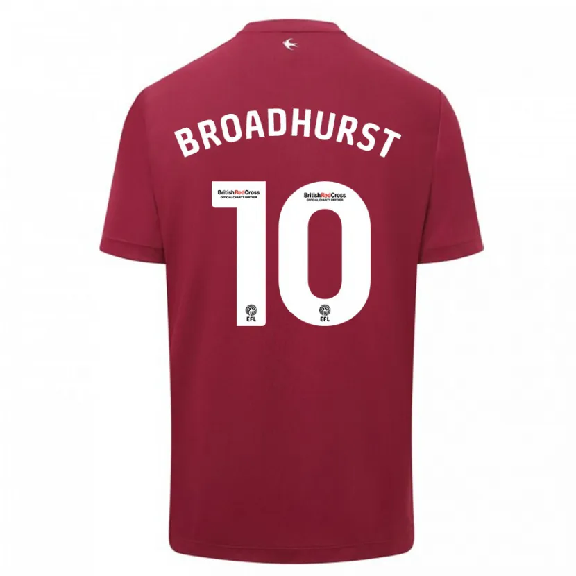 Danxen Hombre Camiseta Danielle Broadhurst #10 Rojo 2ª Equipación 2023/24 La Camisa