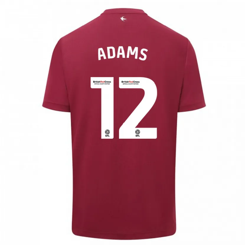 Danxen Hombre Camiseta Kelly Adams #12 Rojo 2ª Equipación 2023/24 La Camisa