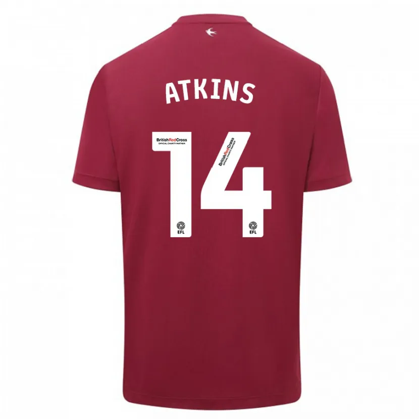 Danxen Hombre Camiseta Zoe Atkins #14 Rojo 2ª Equipación 2023/24 La Camisa