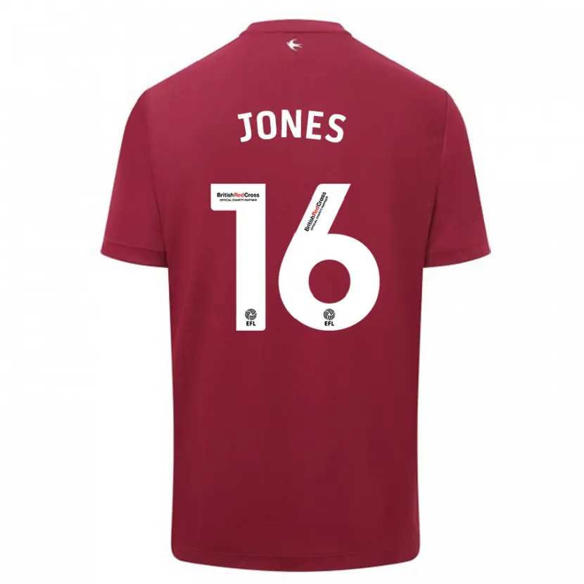 Danxen Hombre Camiseta Ellie Jones #16 Rojo 2ª Equipación 2023/24 La Camisa