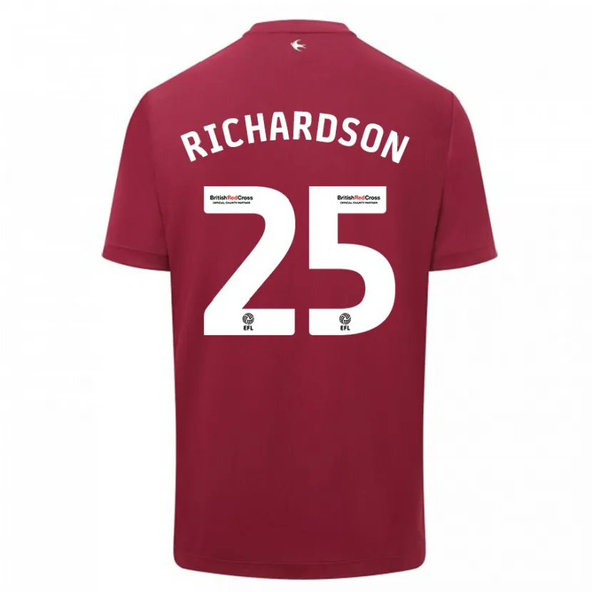 Danxen Hombre Camiseta Tija Richardson #25 Rojo 2ª Equipación 2023/24 La Camisa