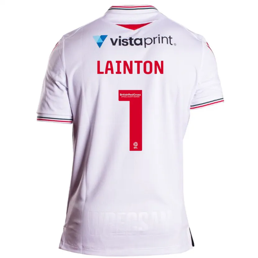 Danxen Hombre Camiseta Rob Lainton #1 Blanco 2ª Equipación 2023/24 La Camisa