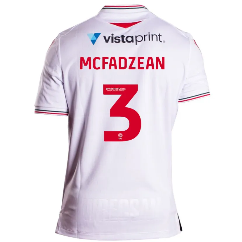 Danxen Hombre Camiseta Callum Mcfadzean #3 Blanco 2ª Equipación 2023/24 La Camisa