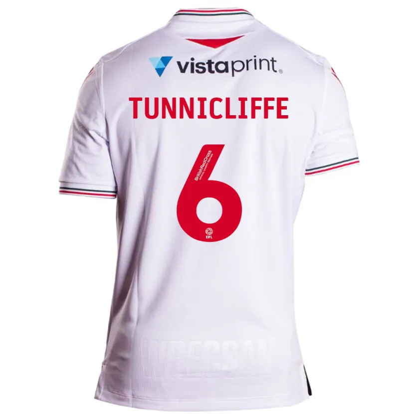 Danxen Hombre Camiseta Jordan Tunnicliffe #6 Blanco 2ª Equipación 2023/24 La Camisa