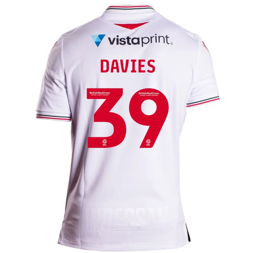 Danxen Hombre Camiseta Daniel Davies #39 Blanco 2ª Equipación 2023/24 La Camisa