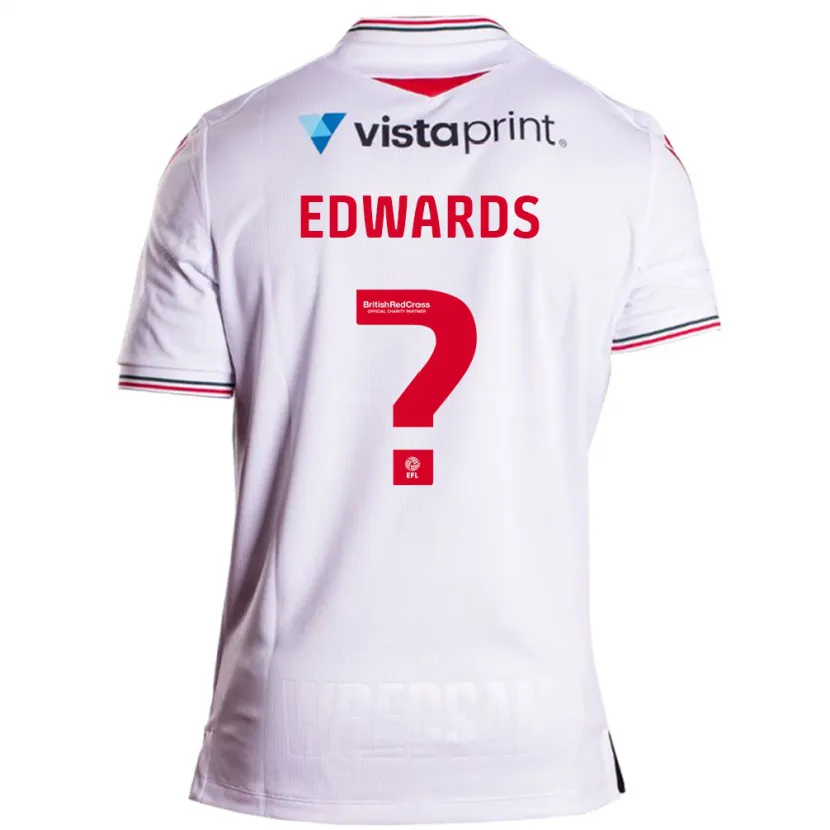 Danxen Hombre Camiseta Callum Edwards #0 Blanco 2ª Equipación 2023/24 La Camisa