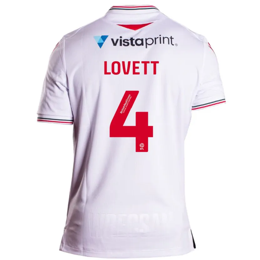 Danxen Hombre Camiseta Erin Lovett #4 Blanco 2ª Equipación 2023/24 La Camisa