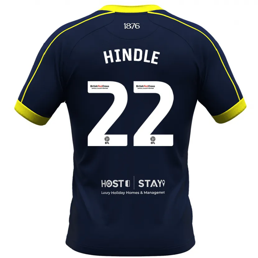 Danxen Hombre Camiseta Rachel Hindle #22 Armada 2ª Equipación 2023/24 La Camisa