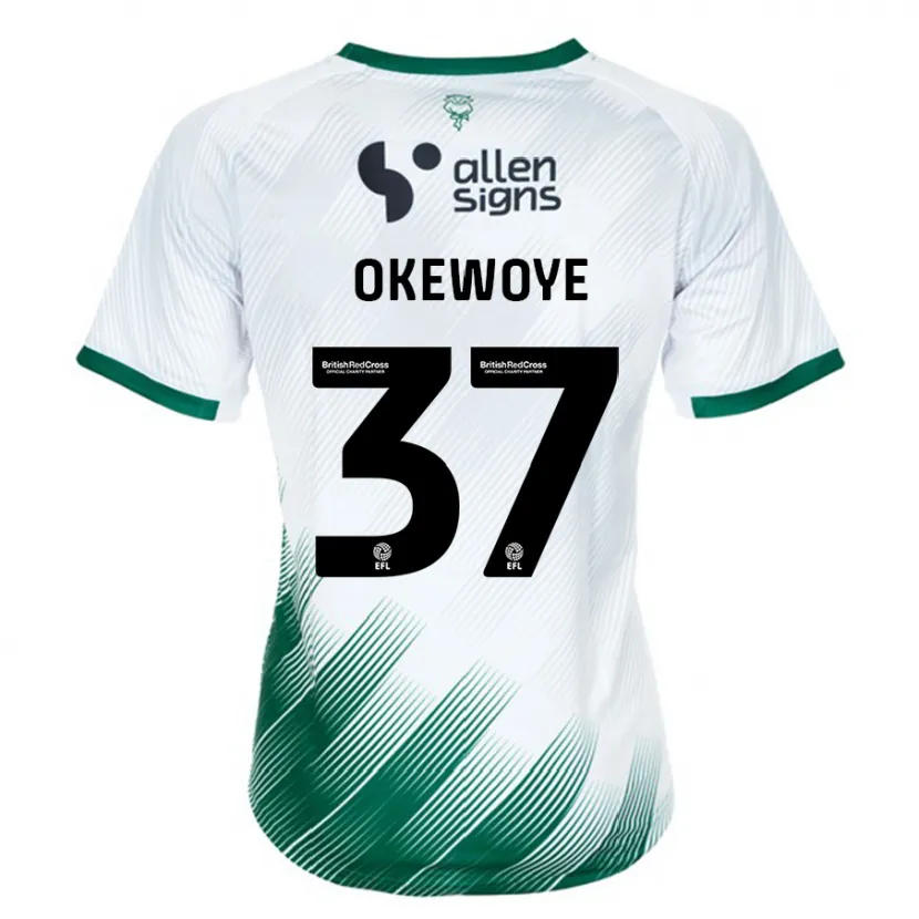 Danxen Hombre Camiseta Gbolahan Okewoye #37 Blanco 2ª Equipación 2023/24 La Camisa