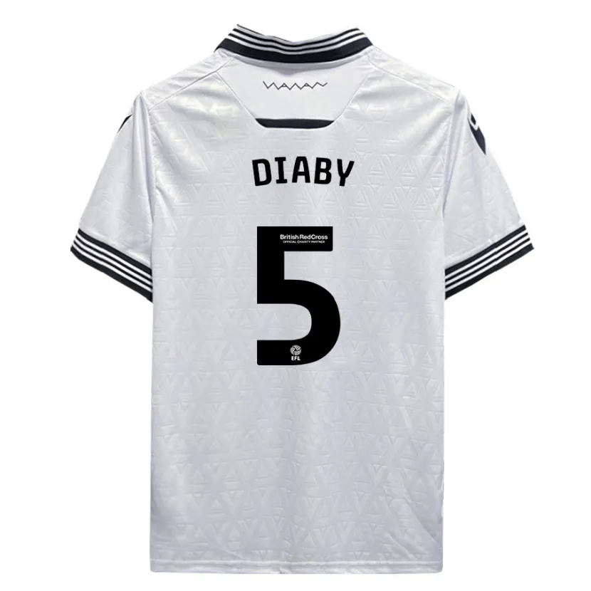 Danxen Hombre Camiseta Bambo Diaby #5 Blanco 2ª Equipación 2023/24 La Camisa