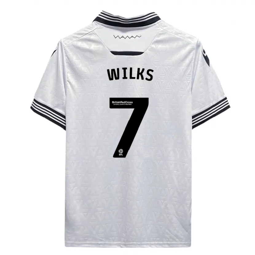 Danxen Hombre Camiseta Mallik Wilks #7 Blanco 2ª Equipación 2023/24 La Camisa