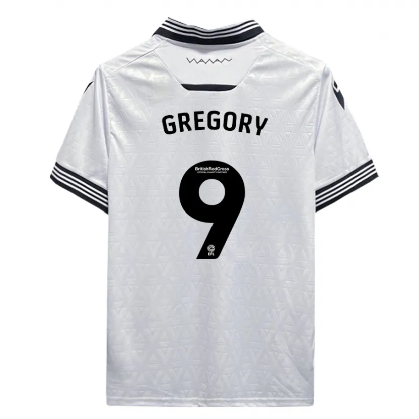 Danxen Hombre Camiseta Lee Gregory #9 Blanco 2ª Equipación 2023/24 La Camisa