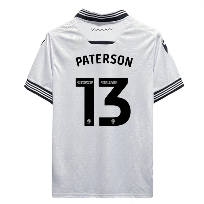 Danxen Hombre Camiseta Callum Paterson #13 Blanco 2ª Equipación 2023/24 La Camisa