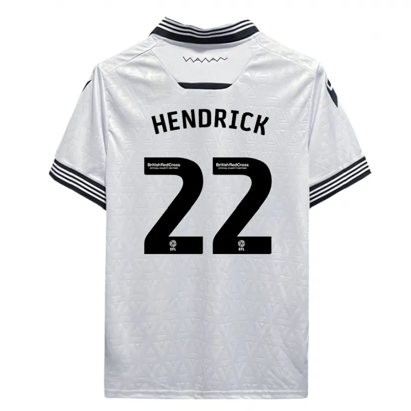 Danxen Hombre Camiseta Jeff Hendrick #22 Blanco 2ª Equipación 2023/24 La Camisa