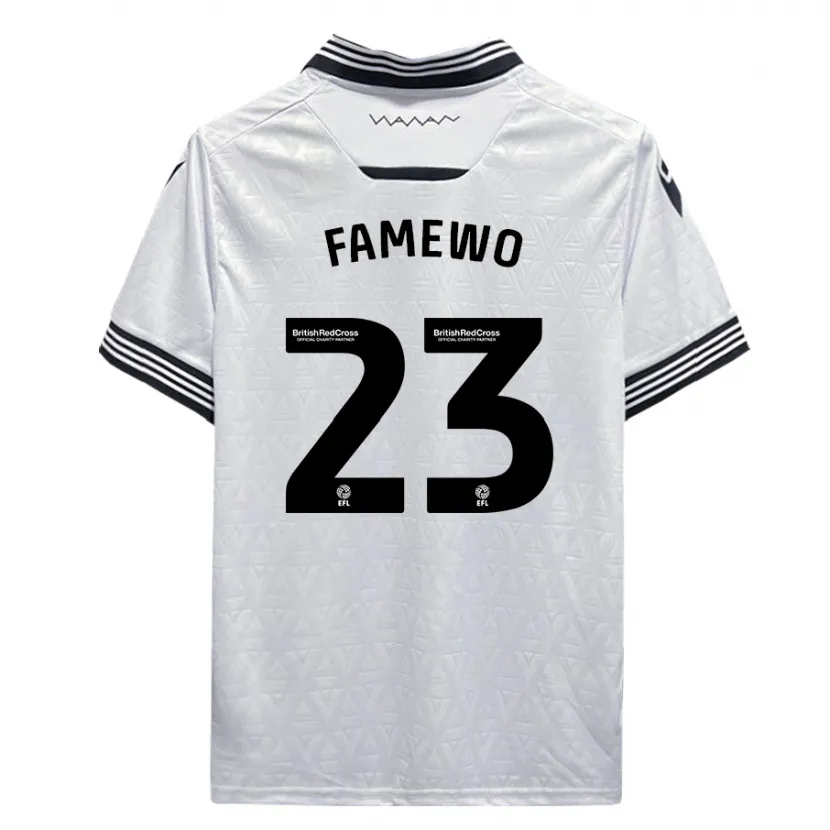 Danxen Hombre Camiseta Akin Famewo #23 Blanco 2ª Equipación 2023/24 La Camisa