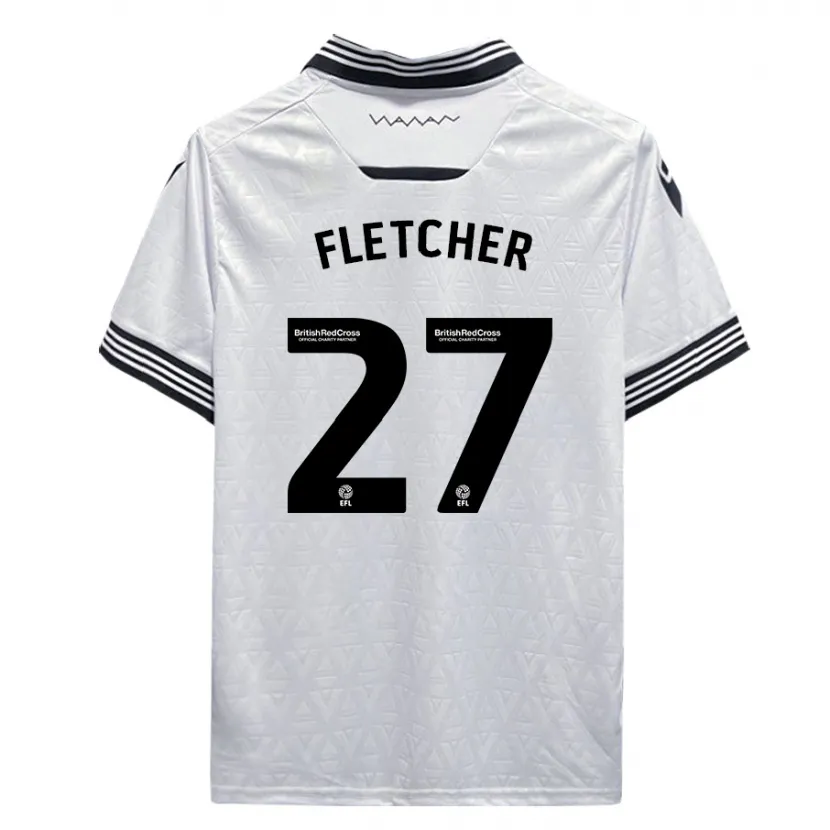 Danxen Hombre Camiseta Ashley Fletcher #27 Blanco 2ª Equipación 2023/24 La Camisa