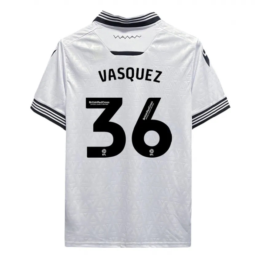 Danxen Hombre Camiseta Devis Vásquez #36 Blanco 2ª Equipación 2023/24 La Camisa