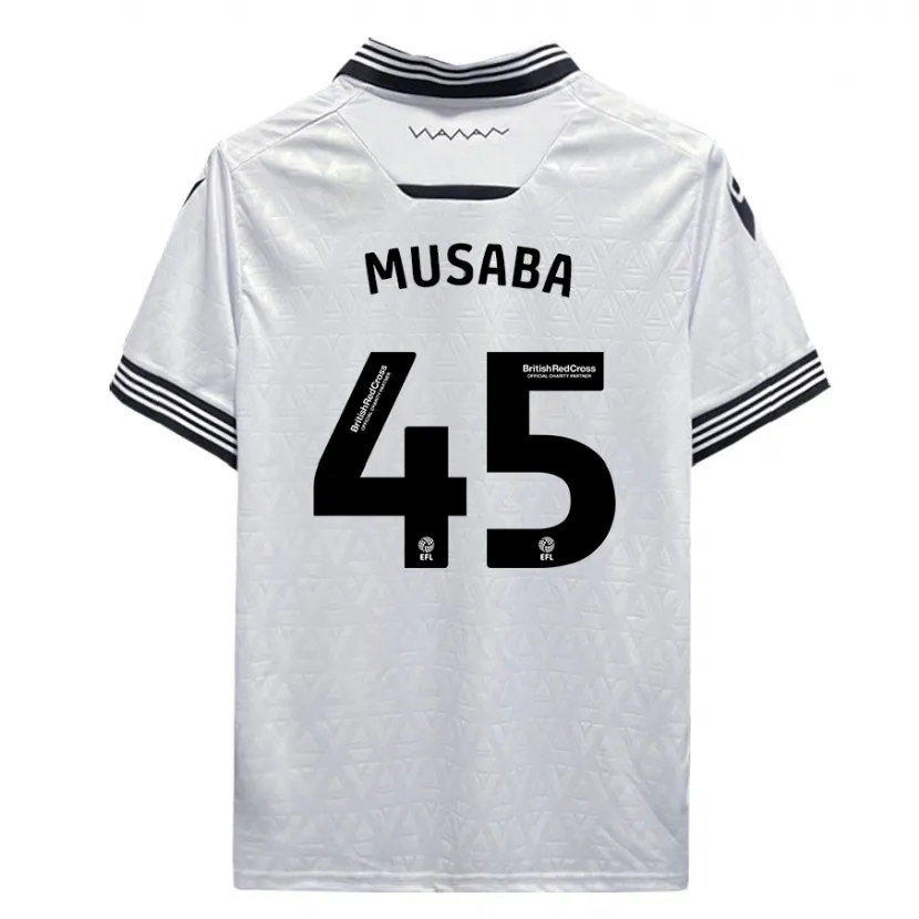 Danxen Hombre Camiseta Anthony Musaba #45 Blanco 2ª Equipación 2023/24 La Camisa