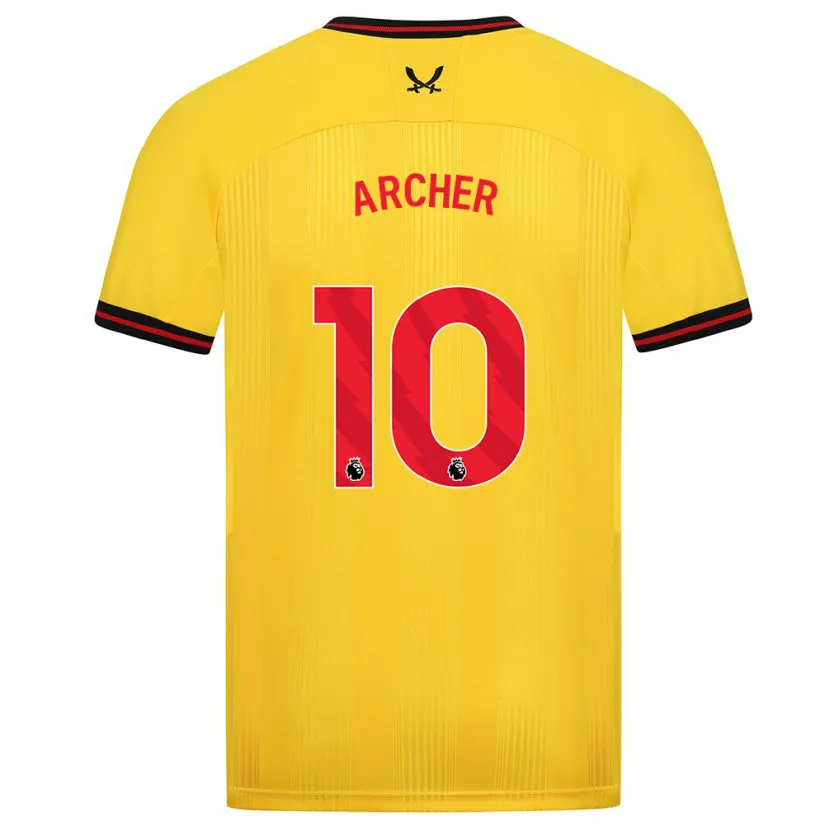 Danxen Hombre Camiseta Cameron Archer #10 Amarillo 2ª Equipación 2023/24 La Camisa