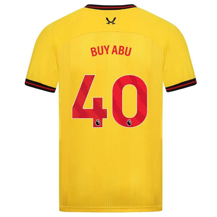 Danxen Hombre Camiseta Jili Buyabu #40 Amarillo 2ª Equipación 2023/24 La Camisa