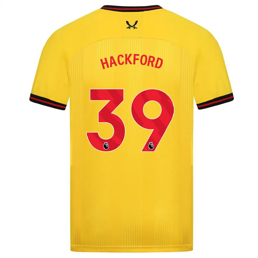 Danxen Hombre Camiseta Antwoine Hackford #39 Amarillo 2ª Equipación 2023/24 La Camisa