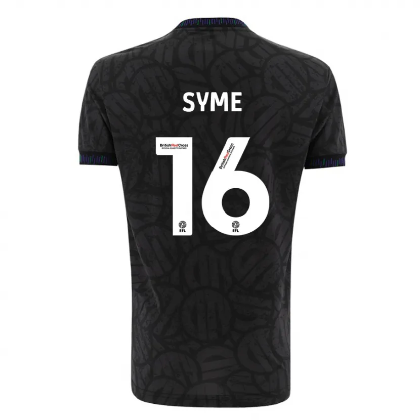 Danxen Hombre Camiseta Emily Syme #16 Negro 2ª Equipación 2023/24 La Camisa