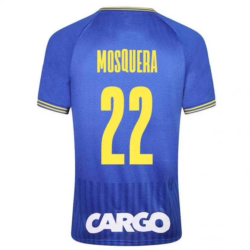 Danxen Hombre Camiseta Orlando Mosquera #22 Azul 2ª Equipación 2023/24 La Camisa