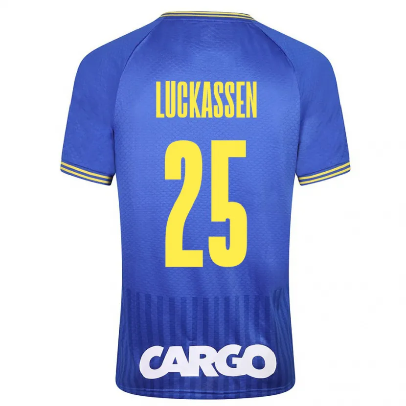 Danxen Hombre Camiseta Derrick Luckassen #25 Azul 2ª Equipación 2023/24 La Camisa