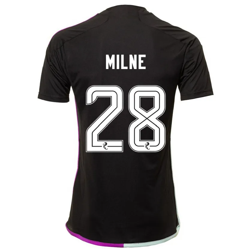 Danxen Hombre Camiseta Jack Milne #28 Negro 2ª Equipación 2023/24 La Camisa