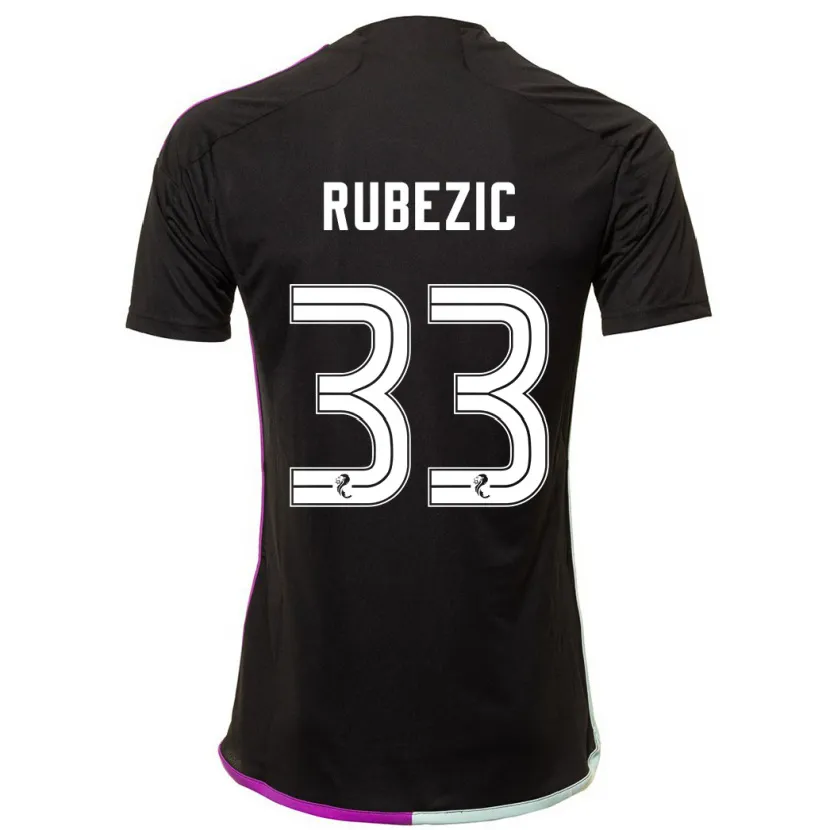 Danxen Hombre Camiseta Slobodan Rubezic #33 Negro 2ª Equipación 2023/24 La Camisa