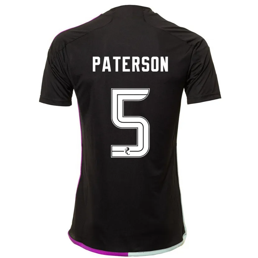 Danxen Hombre Camiseta Donna Paterson #5 Negro 2ª Equipación 2023/24 La Camisa