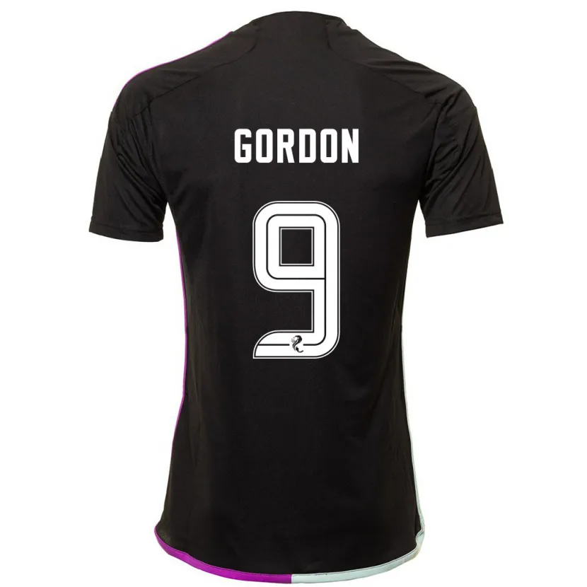 Danxen Hombre Camiseta Lauren Gordon #9 Negro 2ª Equipación 2023/24 La Camisa