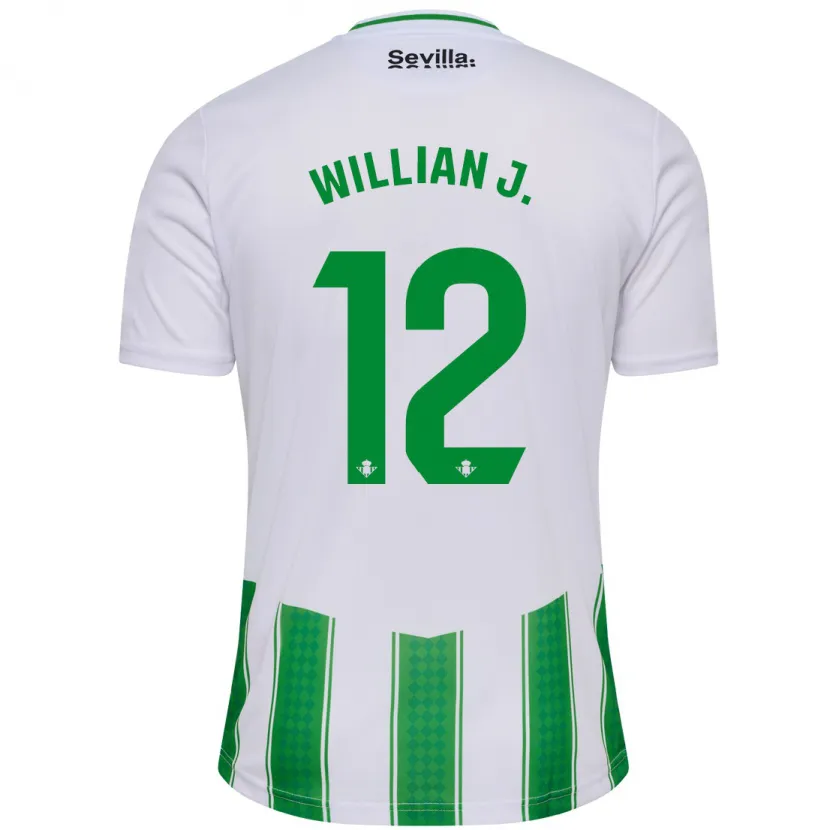 Danxen Mujer Camiseta Willian José #12 Blanco 1ª Equipación 2023/24 La Camisa