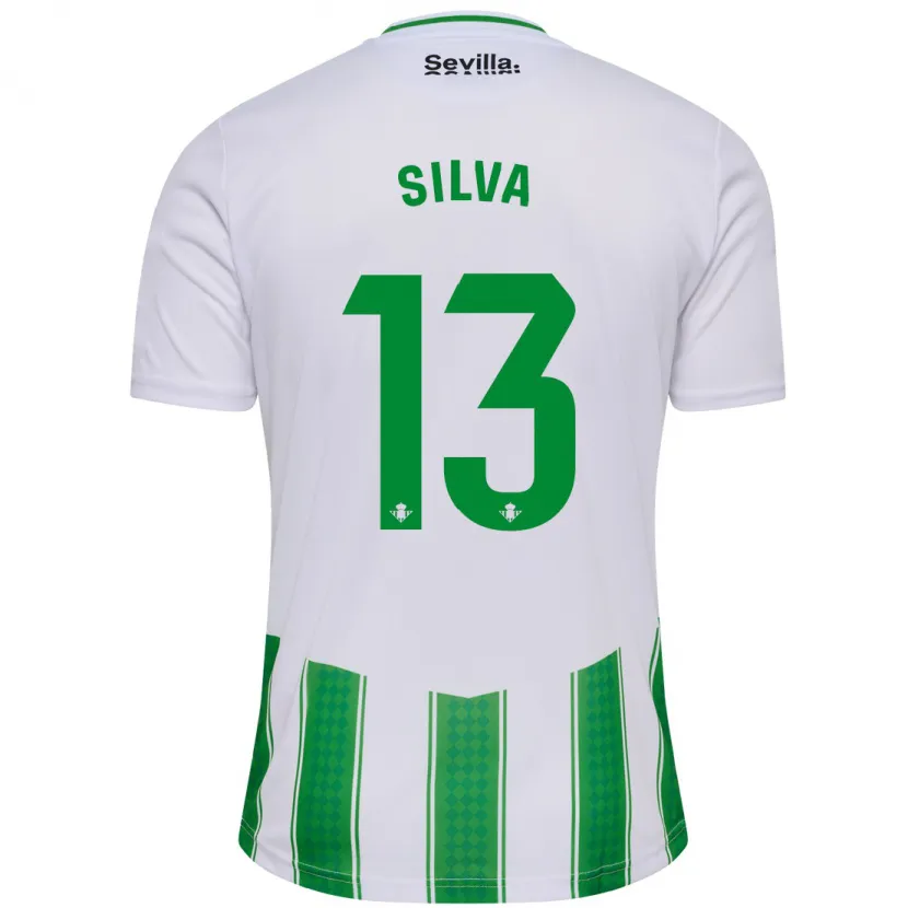 Danxen Mujer Camiseta Rui Silva #13 Blanco 1ª Equipación 2023/24 La Camisa