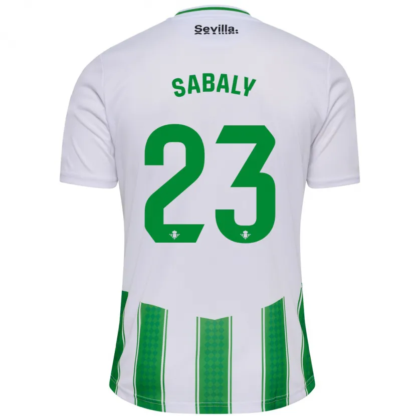 Danxen Mujer Camiseta Youssouf Sabaly #23 Blanco 1ª Equipación 2023/24 La Camisa