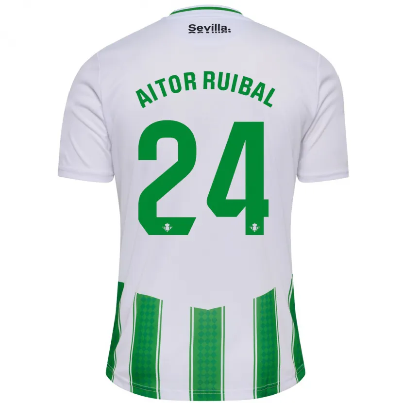 Danxen Mujer Camiseta Aitor Ruibal #24 Blanco 1ª Equipación 2023/24 La Camisa