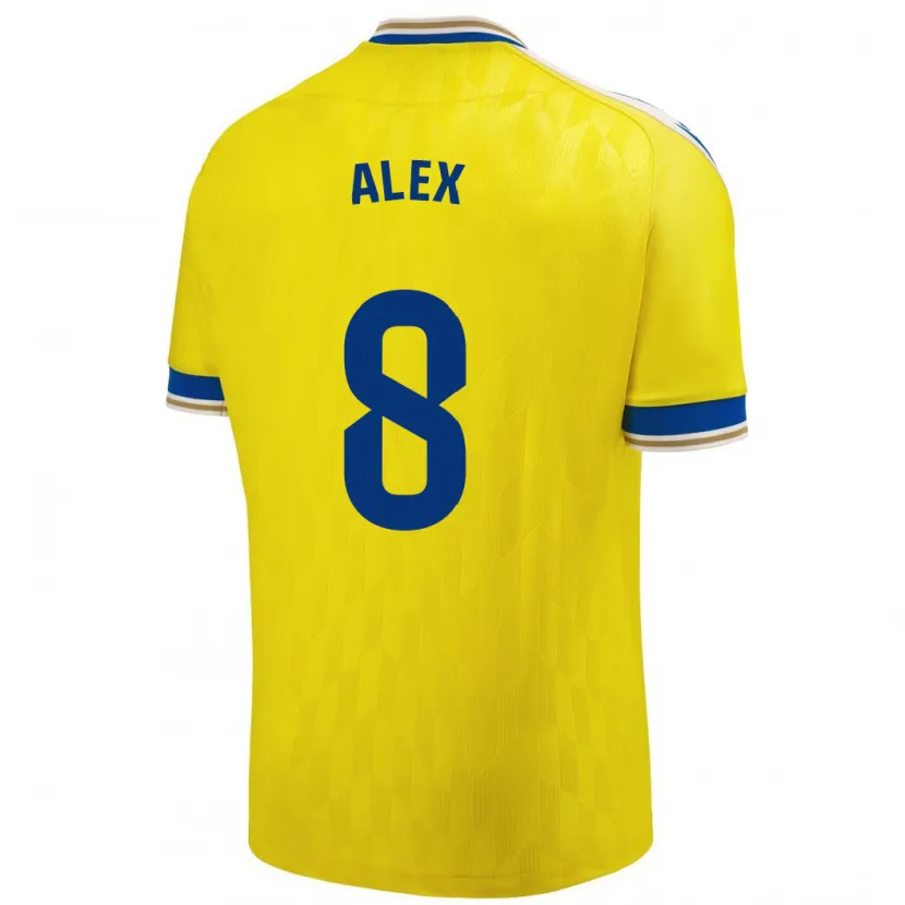 Danxen Mujer Camiseta Álex Fernández #8 Amarillo 1ª Equipación 2023/24 La Camisa