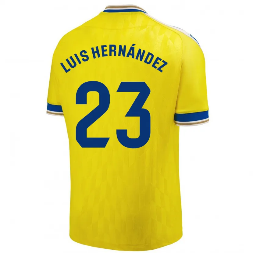 Danxen Mujer Camiseta Luis Hernández #23 Amarillo 1ª Equipación 2023/24 La Camisa