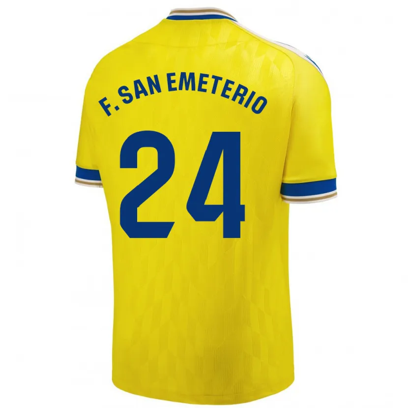 Danxen Mujer Camiseta Fede San Emeterio #24 Amarillo 1ª Equipación 2023/24 La Camisa