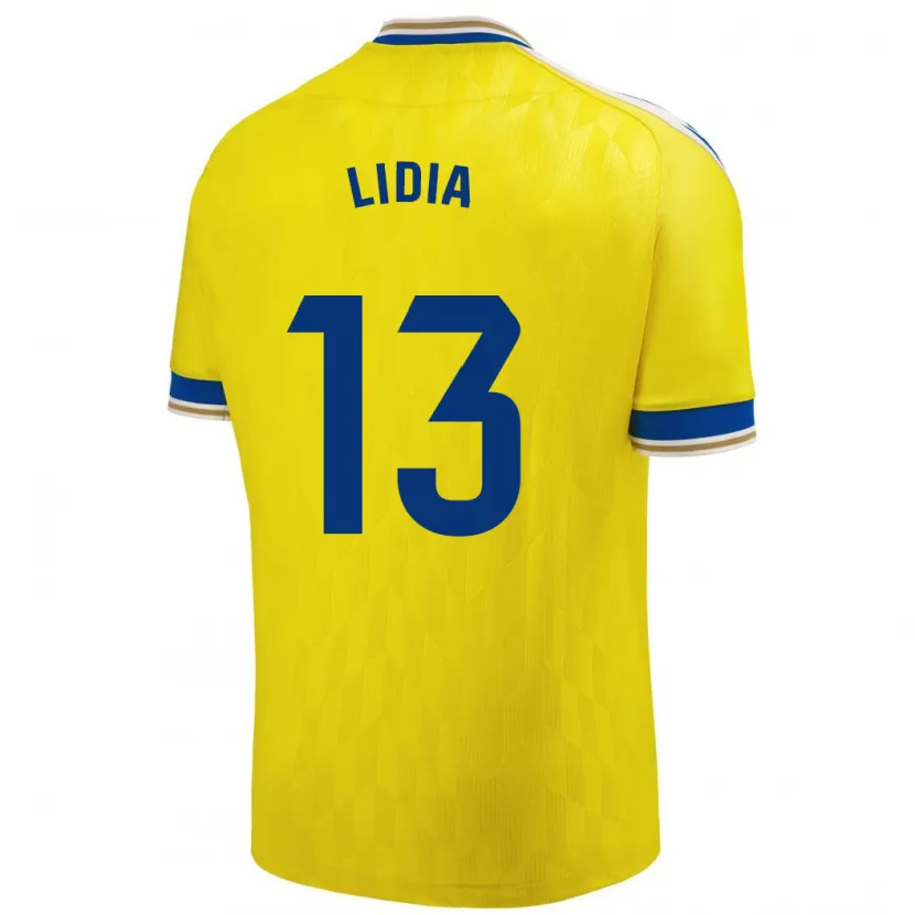 Danxen Mujer Camiseta Lidia Rincón García #13 Amarillo 1ª Equipación 2023/24 La Camisa