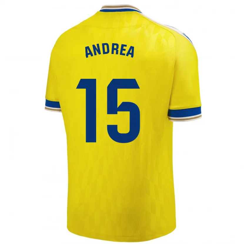 Danxen Mujer Camiseta Andrea Sánchez Moreno #15 Amarillo 1ª Equipación 2023/24 La Camisa