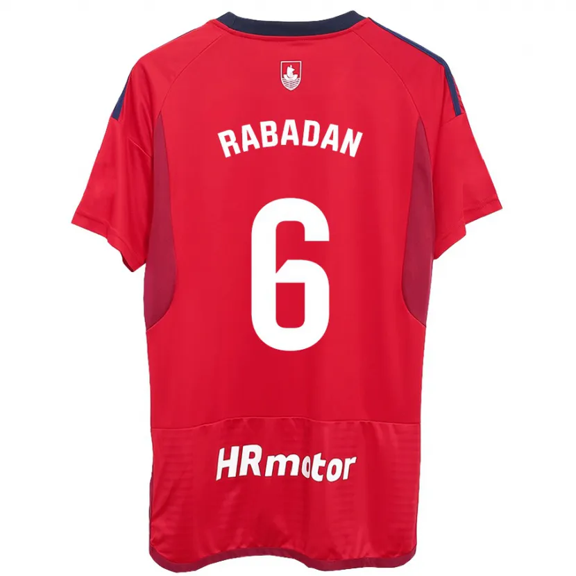 Danxen Mujer Camiseta David Rabadán #6 Rojo 1ª Equipación 2023/24 La Camisa