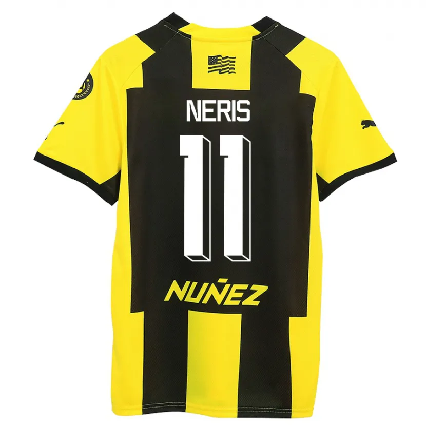 Danxen Mujer Camiseta José Neris #11 Amarillo Negro 1ª Equipación 2023/24 La Camisa