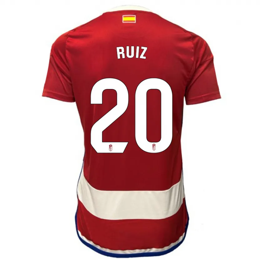 Danxen Mujer Camiseta Sergio Ruiz #20 Rojo 1ª Equipación 2023/24 La Camisa