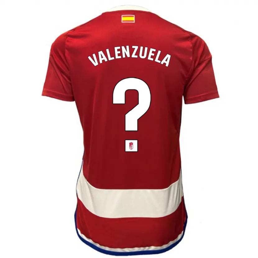 Danxen Mujer Camiseta Adrián Valenzuela #0 Rojo 1ª Equipación 2023/24 La Camisa