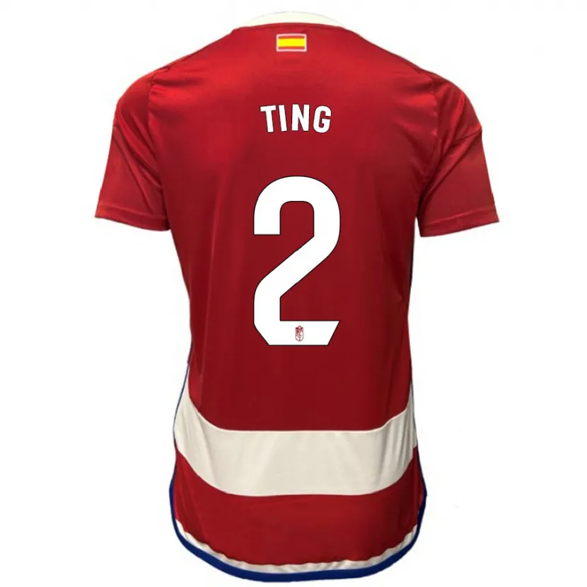 Danxen Mujer Camiseta Xie Ting #2 Rojo 1ª Equipación 2023/24 La Camisa